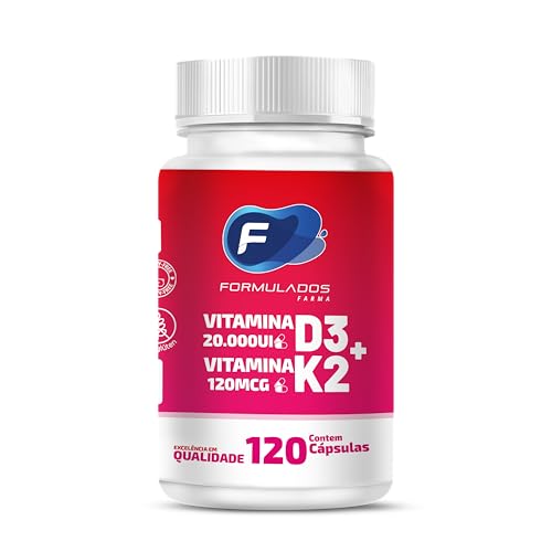 Vitamina D3 20.000ui, Vitamina K2 (mk7) 120mcg, 120 Cápsulas