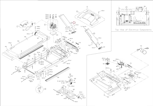 Image of Left Console Mast Semi Assembly 0000084529 Works with Matrix Fitness Treadmill