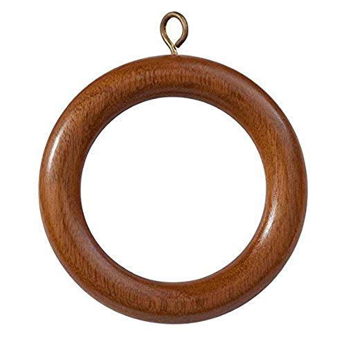 Galaxy Indiacraft Wooden Curtain Rings for 1.25 to 2.5 Inch Curtain Rod (50, Inner Dia 1.7 Inch)