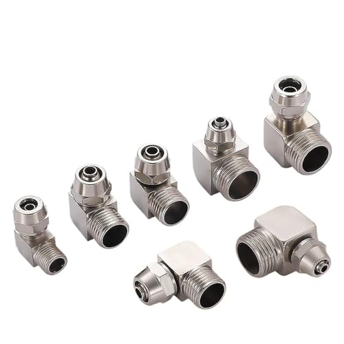 10PCS KPL Pneumatic Fitting Nickel plated copper Thread 1/8 1/4 3/8 1/2BSP 4 6 8mm Quick Connector Hose Fittings Tube Connectors(KPL12-04)