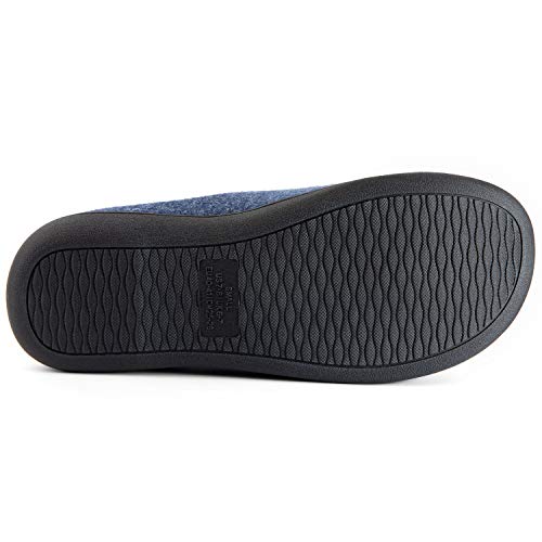 Rockdove Men's Sherpa Lined Memory Foam Clog Slipper, Size 9-10 Us Men, Navy Blue #TOP3