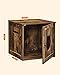 Feandrea Cat Litter Box Furniture, Hidden Litter Box Enclosure Cabinet with Single Door, Indoor Cat House, End Table, Nightstand, Rustic Brown UPCL004X01