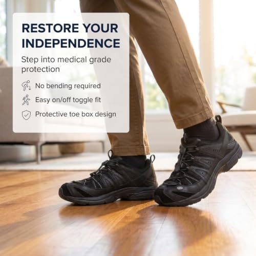Image of Dr. Comfort Performance Men's No-Tie Orthopedic Walking Shoes, Breathable Diabetic Sneakers with Removable Insoles