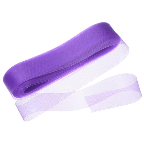 M METERXITY Stiff Horsehair Braid 2 Inch Wide 50 Yards Soft Polyester Horsehair Braid Roll for Wedding Dress/Dance Formal Dress Accessories/Skirt Boning Sewing Shaping [Violet]