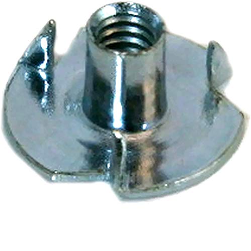 25 Pack T Nuts 10-24 3-Prong Zinc Plated Steel T-Nuts - 3 Pronged Tee T-Nut Blind Nuts/T-Nuts - 10-24 T Nut 10-24 Tee Nuts (25)