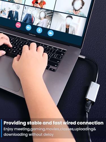 Image of ethernet to USB c Network Adapter with gigabit,Ideal ubsc ethernet Adapter for MacBook Air,MacBook pro,for iPad 10th,Dell XPS,Chromebook,Surface