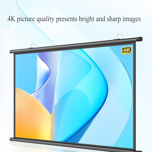 Pantalla Manual Para Proyector 60 Pulgadas 16:9 Blanco Mate miniatura 4