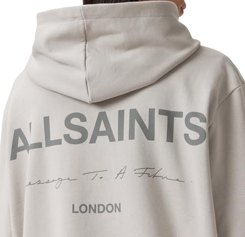 Sweat à capuche AllSaints Future Oth en coton premium anthracite L - 7