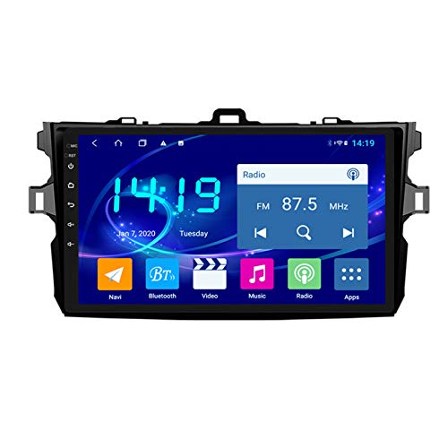 9 Zoll Autoradio-Empfänger für Toyota Corolla 2007-2013 Unterstützung von GPS-Navigation/FM/Bluetooth-Freisprechfunktion/Lenkradsteuerung,8
