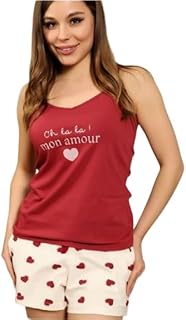 بيجامة صيفي شورت كاجوال قطعتين للنساء مقاس موحد قطن ليكرا كود 2135