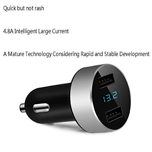 Caricabatterie per Auto, Ricarica USB per Auto - Caricabatterie 2USB - Ricarica Rapida Digitale - Ricarica Rapida