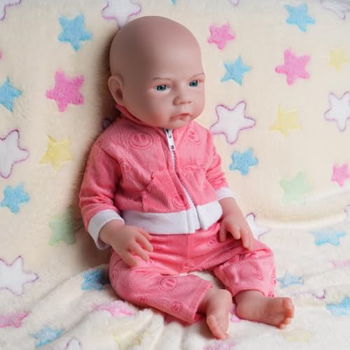 Image of AISITE Full Silicone Baby Girl - 18 Inch Platinum Silicone Realistic Reborn Baby Dolls Girl Eyes Opened, Christmas and Birthday Gifts for 3+