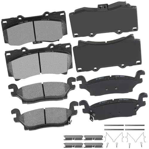 cciyu D1119 D1120 Ceramic Front Rear Brake Pad Set Fit For 2006-2010 For Hummer H3,2009-2010 For Hummer H3T