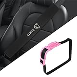 Jeeeun Car Seat Belt Cover, Car Seat Belt Shoulder Pad Set for Pregnancy, Universal Seatbelt Strap Cushion (Pink)