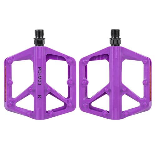Pédales de vélo en nylon léger avec double roulement et crampons