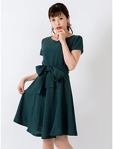 Amazon Co Jp ルゥ デ ルゥ Rew De Rew 襟スカラップリボンワンピース 7r05 グリーン M 服 ファッション小物