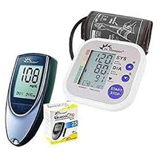 Dr. Morepen BP02 Blood Pressure Monitor and BG03 Glucose Check Monitor Combo (Black)