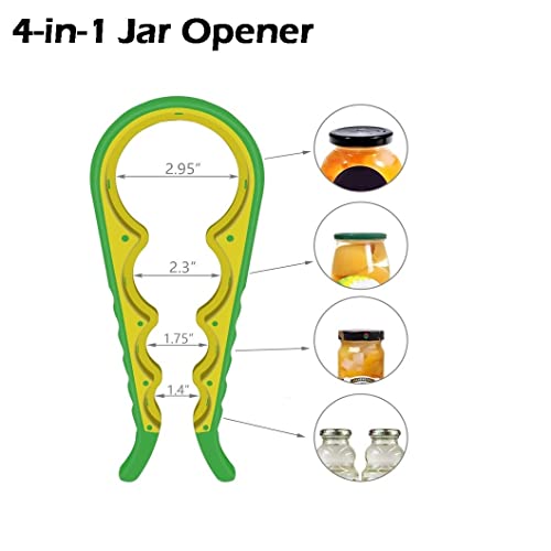 Nagata Jar Opener For Weak Hands Set - Bottle Opener,Can Opener,Jar Opener Grippers Pad,Suitable For Arthritis Patients,Women And Children.(Green) #TOP2