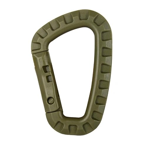 6X Tactical Carabiner Carabina Karabiner Clip Plastic Cadet Hiking Camping(Green)
