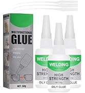3 PCS Welding High-Strength Oily Glue, 2026 Upgraded Welding Super Glue Gel Instant Adhesive, Str...