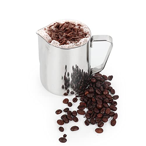 SZUAH Milk Frothing Pitcher, Stainless Steel Frothing Cup with Measurement Inside 20oz (600ml), Perfect for Latte Art, Espresso Maker, Cappuccino Maker