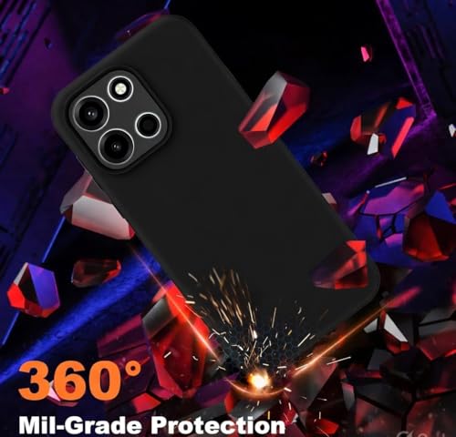Image of Lustree Shockproof Flexible Silicone Back Cover for OnePlus Nord 6 5G | Anti-Scratch Soft TPU Case with Raised Edges & Full Protection - Black