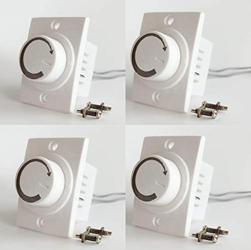 Hi-PLASST (Pack of 4) Non-Modular Socket Dimmer 2M Socket Type Electronic Fan Regulator // Old Dimmer Type Ceiling Regulators for Fan for Home & Offices (L*B = 5 * 4.7cm)
