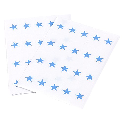 Prelaminated 1/2" Stars 5/8" x 1 1/4" 200/Pkg Lt. Blue