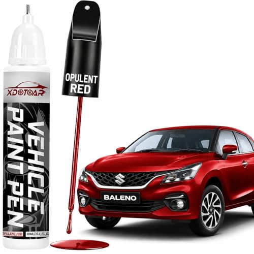 Image of xdotoar Car Touch Up Paint for Maruti Suzuki Baleno Opulent Red (WBG) | 2K Paint Technology | Exact Color Match | Car Scratch Repair Paint | Automotive Touch Up Paint | Quick Dry | 18ml
