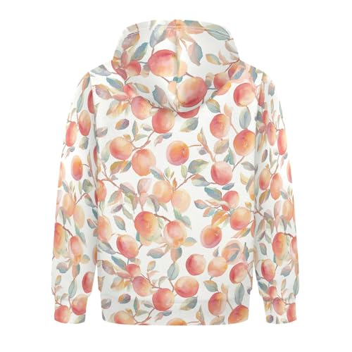 KLL Watercolor Peaches Toddlers and Boys' Sweatshirt Casual Pullover Hoodie with Kangaroo Pocket2