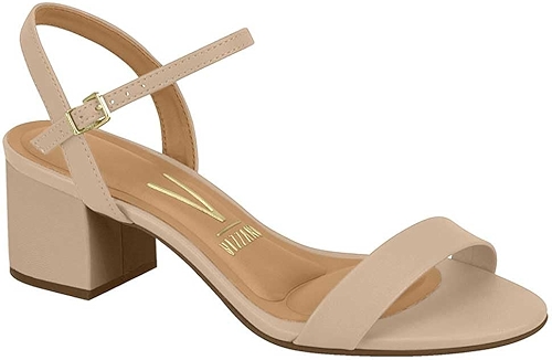 Sandália Feminina Salto Quadrado Glitter Ouro 34 Rosado 6291.900