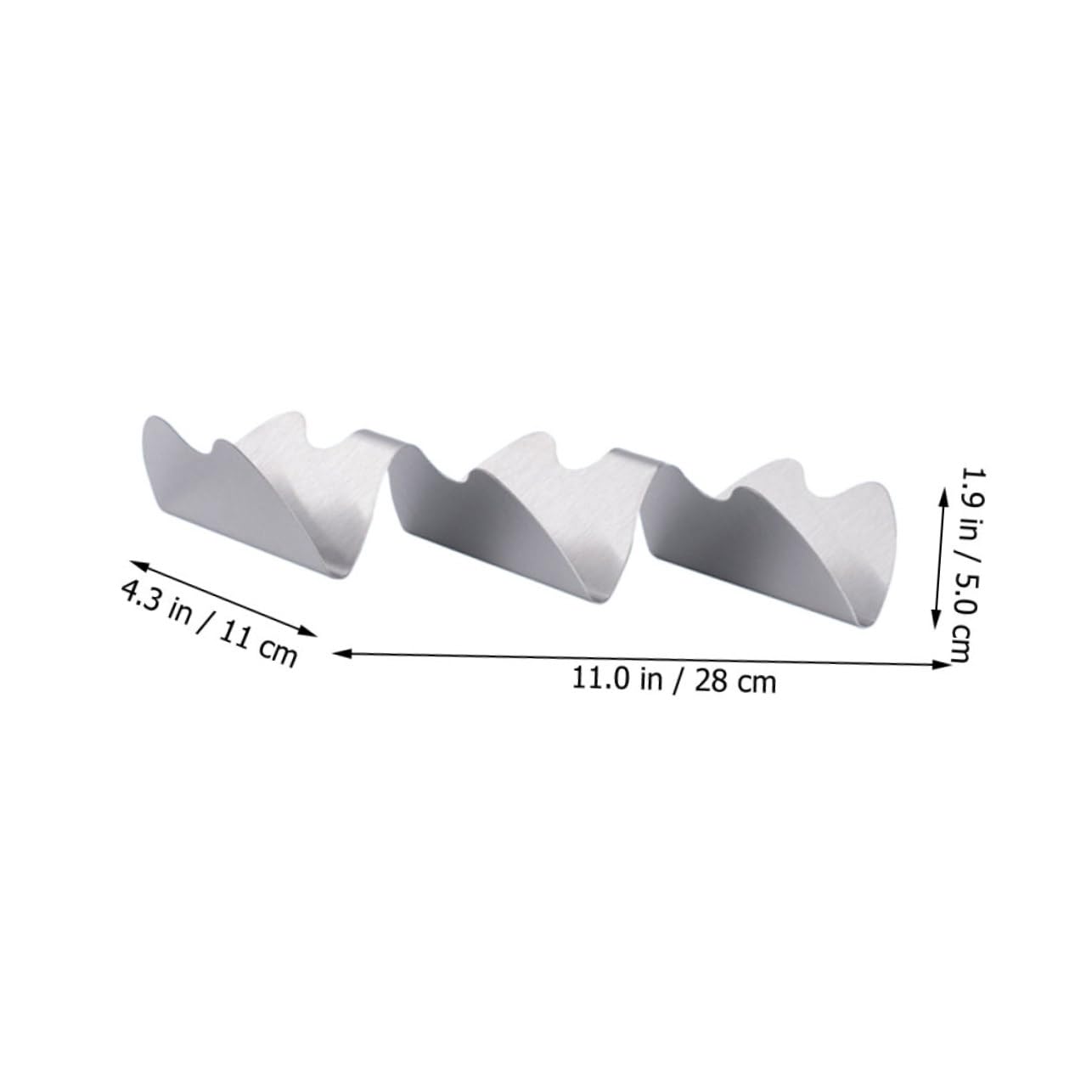 NAMOARLY Crepe Stand Taco Serving Tray Mexican Taco Holder Portable Taco Holder Desktop Burrito Stand Fruit Tray Taco Shell Stand Baking Pancake Stand Tortillas Stand Stainless Steel Silver