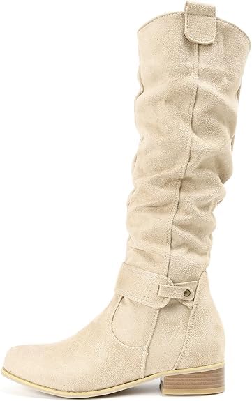 Knee High Boots Women Over the Knee Boots Flat Heel Thigh High Winter Riding Boot Pull n Vintage
