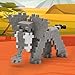 Plus Plus 3D Animal Figure Building Block Set, 70 Mini Interlocking Puzzle Pieces, Fun Stem Toys for Kids - Elephant Maker Tube