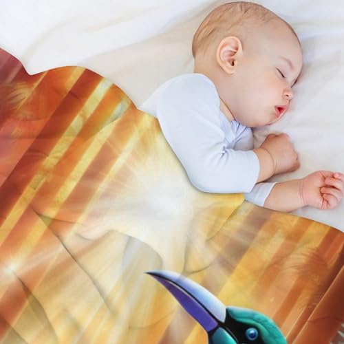 Couverture de lit oiseau flannel douce chaude jeté canapé 130x180 - 5