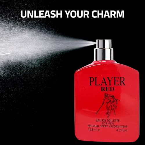 A Center Cologne For Men Player Red Natural Spray Classic Long Lasting Scent Wonderful Fragrance Gift Eau De Toilette Men Perfume For Daily Use 3.4 Fluid Ounce thumb #7