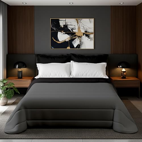 Zucchissime Trapunta Invernale Matrimoniale 260x265 | calda e leggera, double face, design elegante | Coperta Matrimoniale Invernale in microfibra | comfort avvolgente e qualità sartoriale 350 g/m²