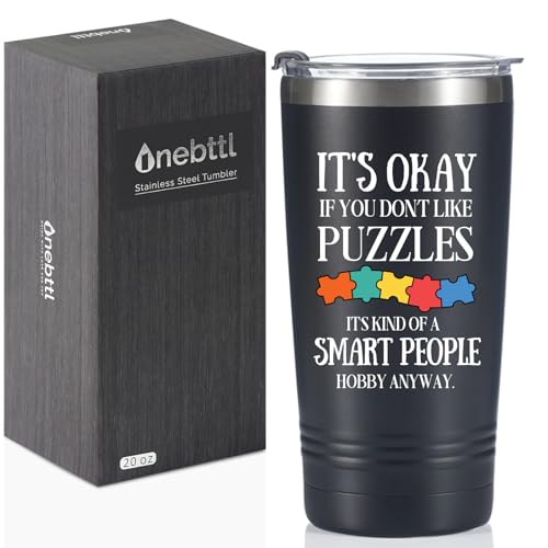 Onebttl Puzzle Tumbler - Unique Gift for Puzzle Lovers, 20oz (590...