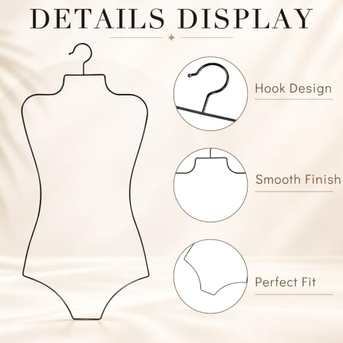 Taiyin 48 Pcs Metal Body Shape Bikini Hangers for Lingerie, Black by Taiyin - Used condition - Image 3