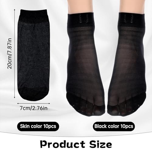 Bewudy 20Pairs Sheer Ankle Socks, Sheer Socks Women Thin Breathable Sock Soft Silky Short Silk Sock No Show Low Cut socks2