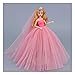 GIVBRO Mode Puppe Spielzeug 11,5 Zoll Brautpuppen Bewegliche Gelenke Spielzeug mit langem Schwanz Hochzeit Brautkleid Schuhe Schmuck (#B)