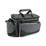 Stilvoll und modern Haberland Unisex – Erwachsene Gepäckträgertasche, Grau/Schwarz, 40x22x24 cm