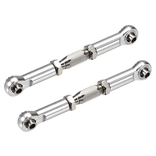 Biellette de direction avant arrière 64mm en acier argenté rigide - 2