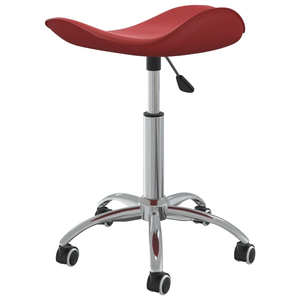 Bürostuhl Weinrot Kunstleder Höhenverstellbar Drehbar 5 Rollen Sitzkomfort Kunstlederbezug Ergonomie Büromöbel