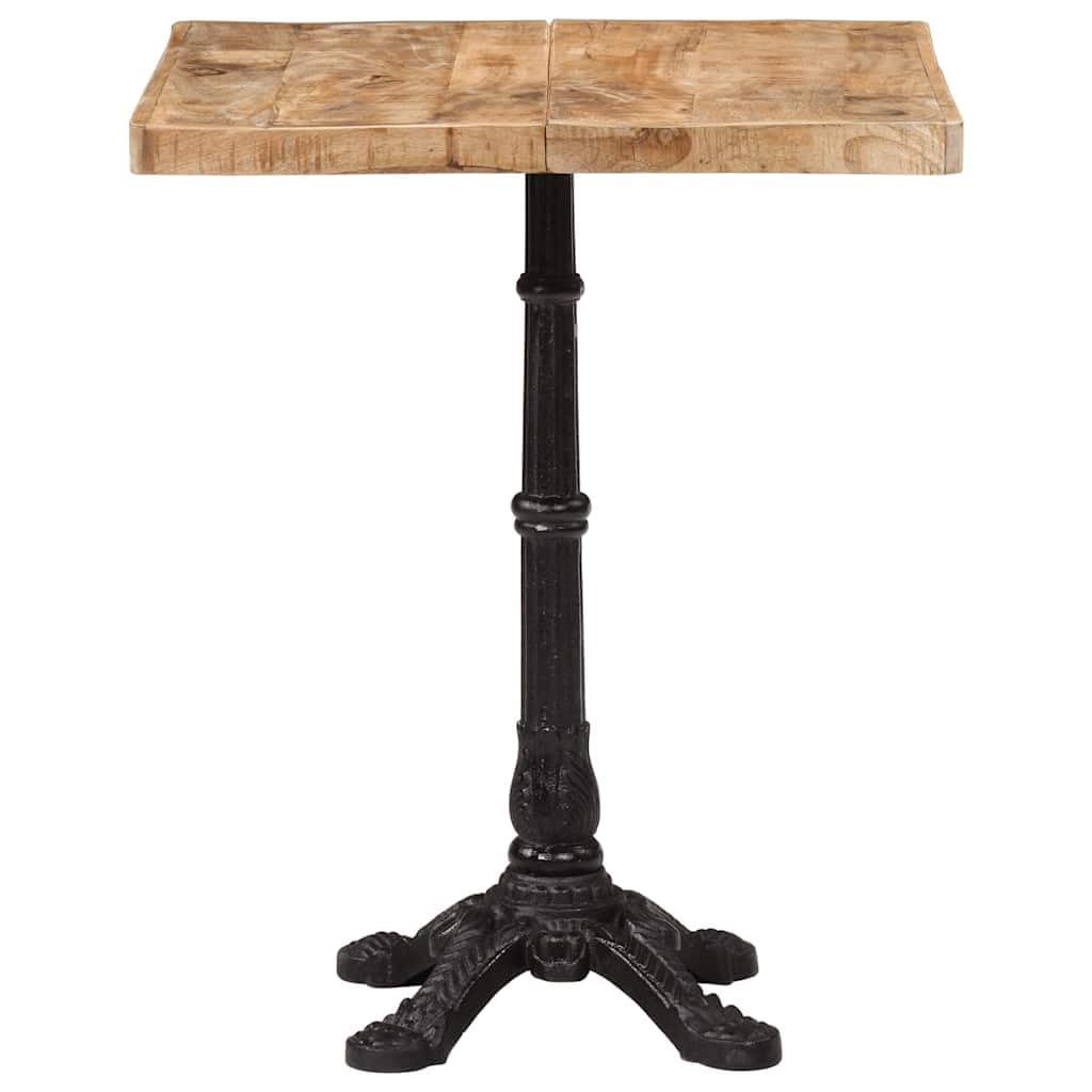 Tavolo da Bistrot 60x60x77 cm in Legno di Mango e Ghisa