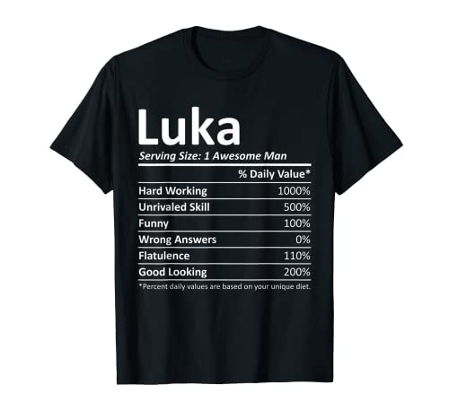 LUKA Nutrition Funny Birthday Personalized Name Gift Idea T-Shirt