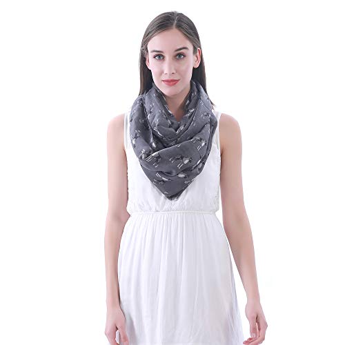 Boxer Dog Print Women's Infinity Scarf Lightweight2