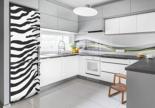 Película autoadhesiva 60x180 cm para refrigerador lavable y resistente con fondo de la cebra 3