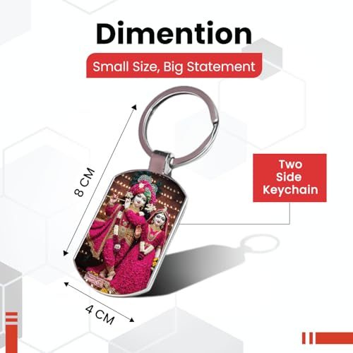 Image of Stylish Metal Keychains with Permanent Glossy Print - Inspirational Quotes & Spiritual Designs - Perfect Key chains for loved ones, Personal Use, Gifts & Return Gifts
