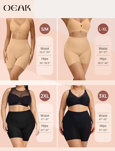 Image of OEAK Womens Tummy Control Shapewear Seamless Girdle High Waisted Shapewear